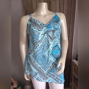 Paisley asymmetrical top vintage